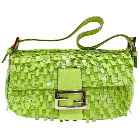 fendi green sequin baguette|Fendi baguette bag price.